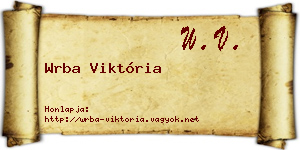 Wrba Viktória névjegykártya